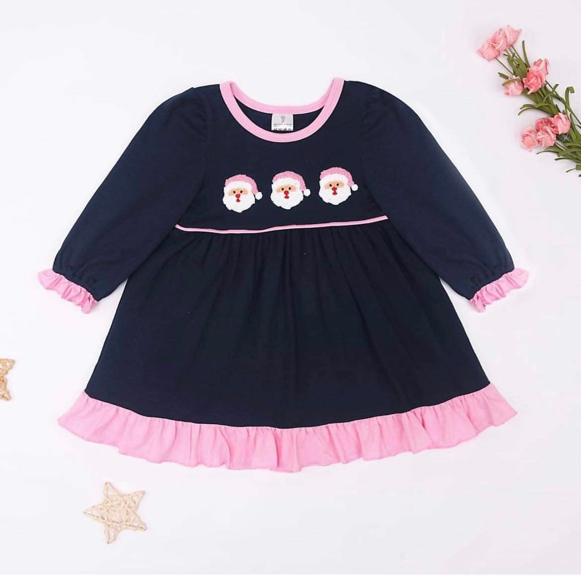 French Knot Pink Santa