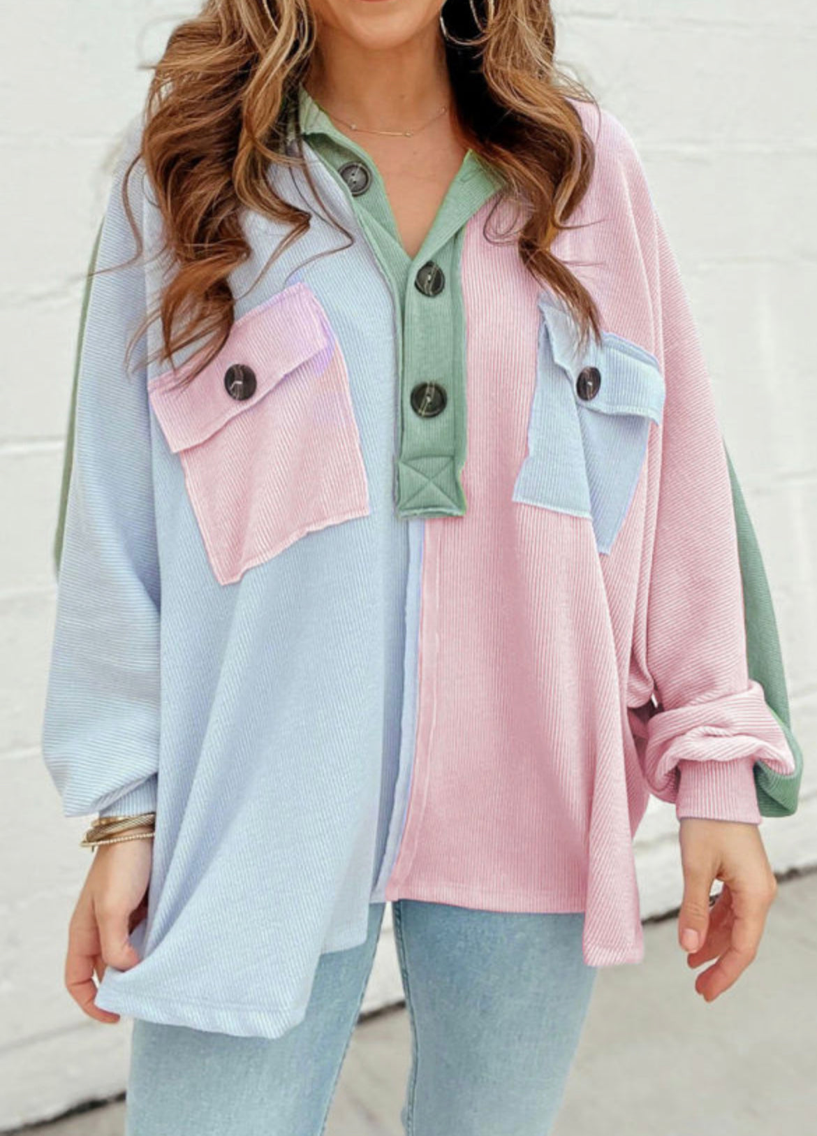 Colorblock Ribbed Sweater