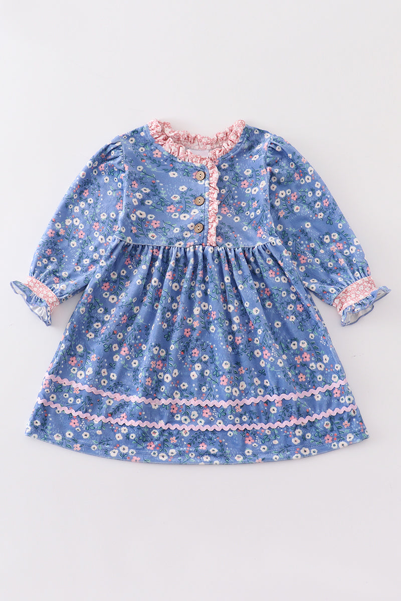 Floral Velvet Dress