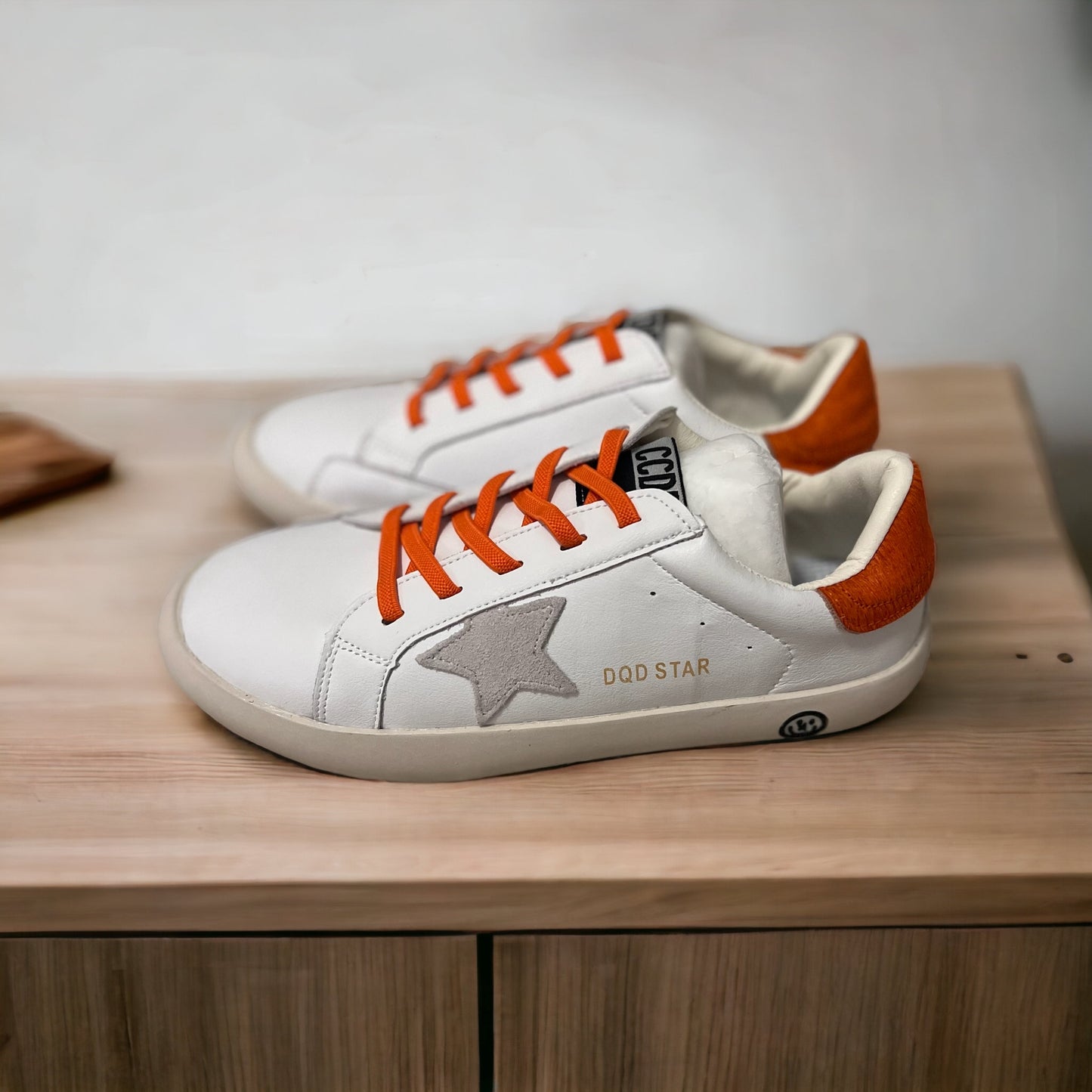 Toddler Shoes - White/Orange