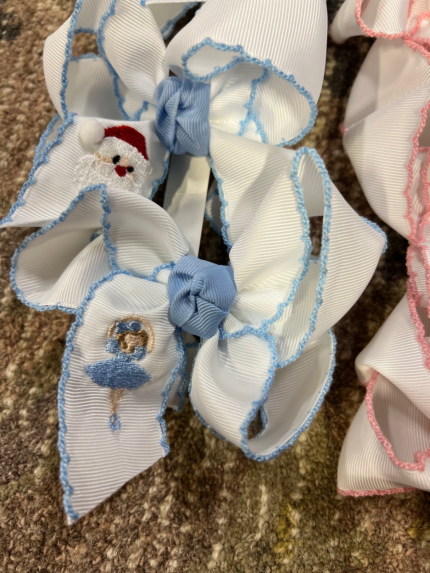 Embroidered Holiday Bows