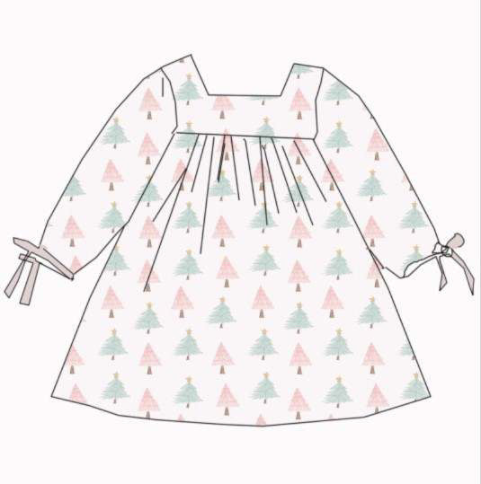 Pastel Tree Tie Dress