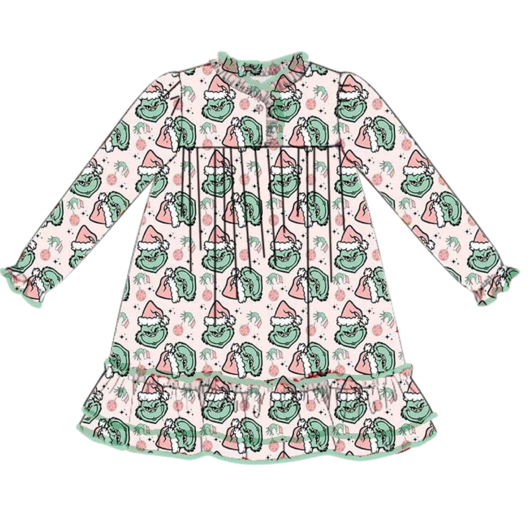 Grinch Tree Christmas Gown Dress