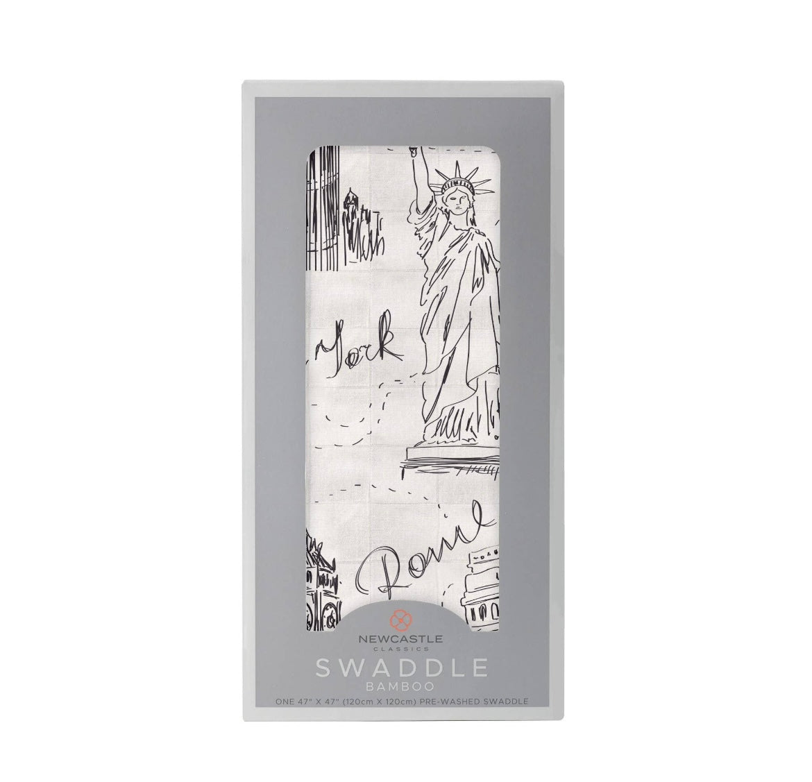 London, Paris, New York Bamboo Swaddle