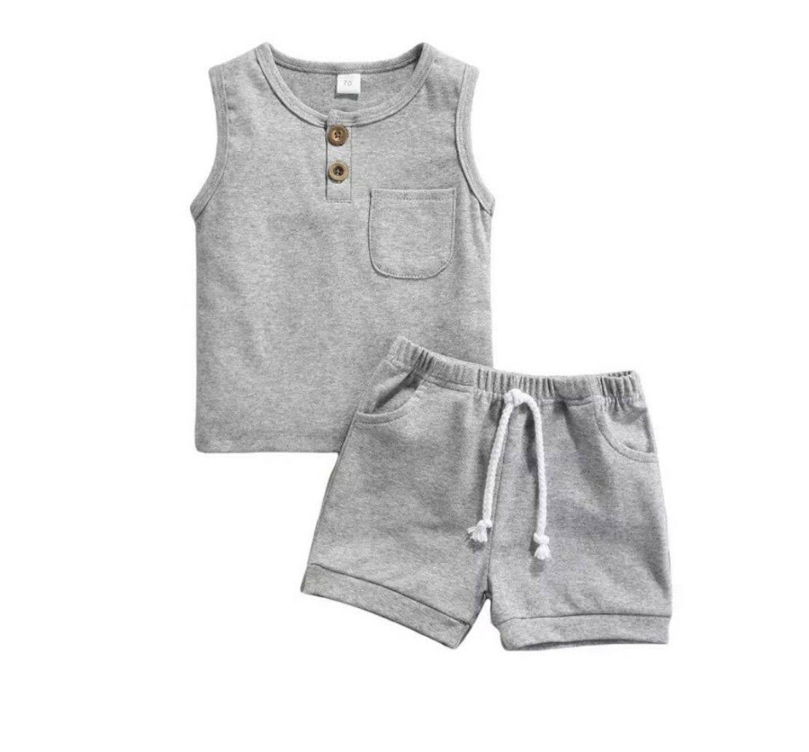 Sleeveless Two-Piece Short Set