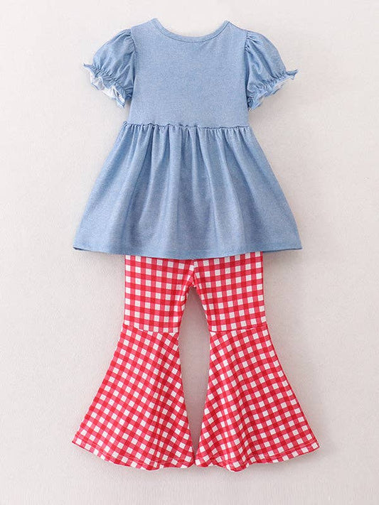 Girls Farm Animals Bell Bottoms outfit