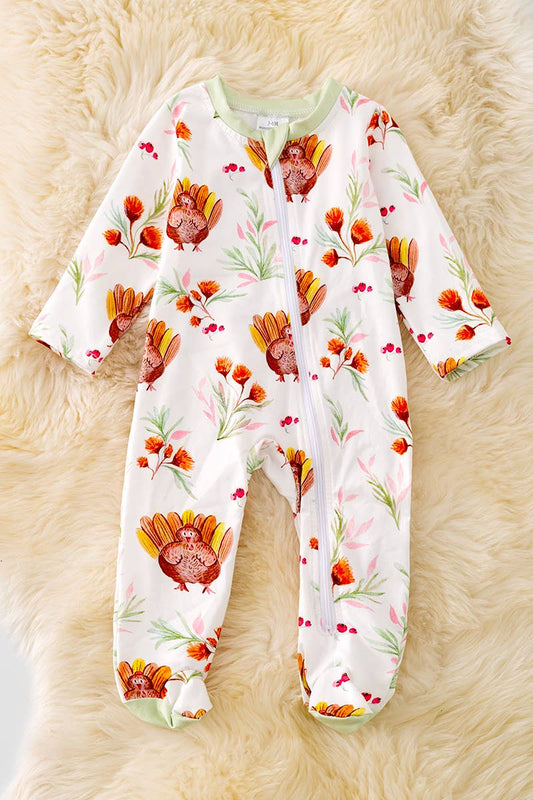 Turkey Zipper Onesie