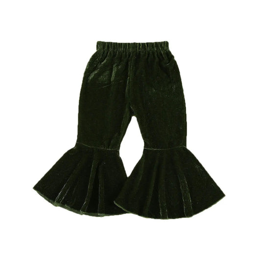 Velvet Bell Pants - Green