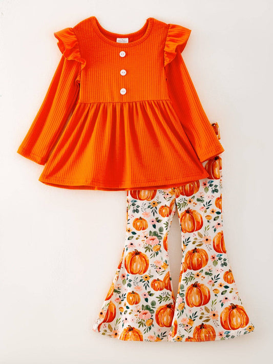 Pumpkin Print Flare Set