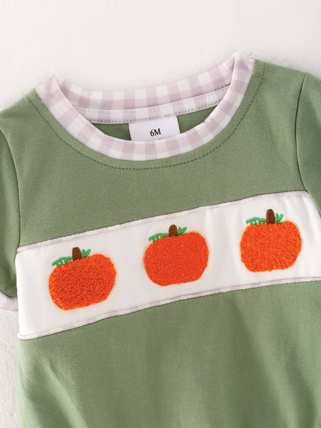 Pumpkin French Knot Romper