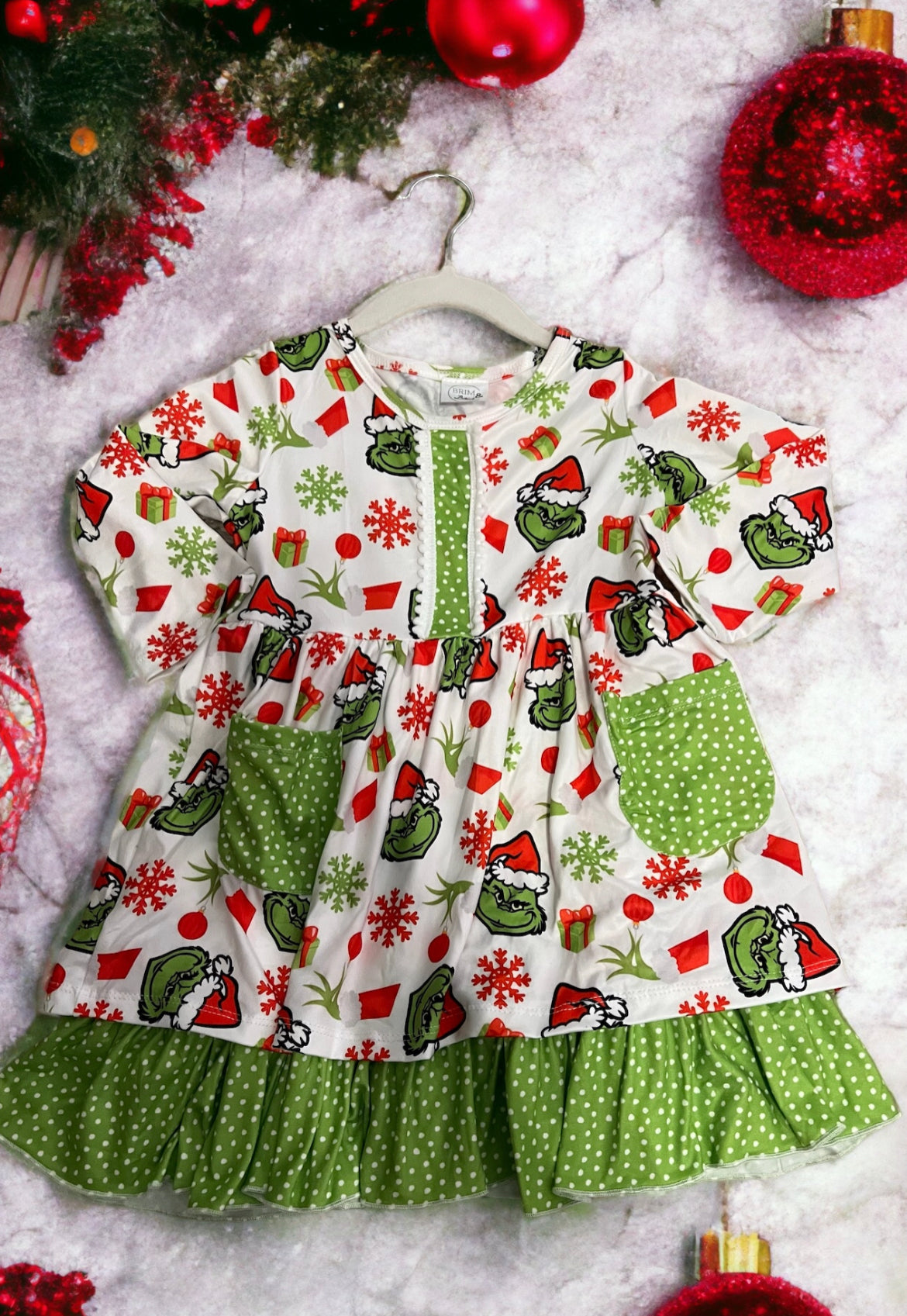 Grinch Pocket Dress