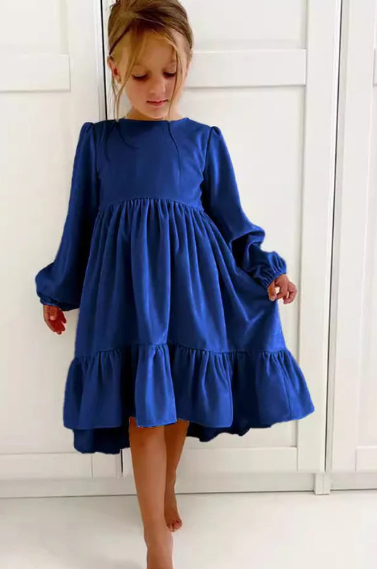 Velvet Holiday Dress - Royal