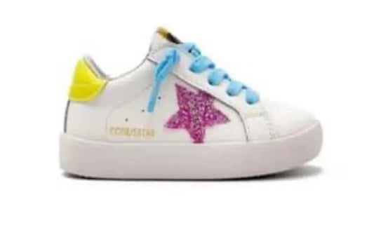 Toddler Shoes - Yellow/Pink/Blue Glitter