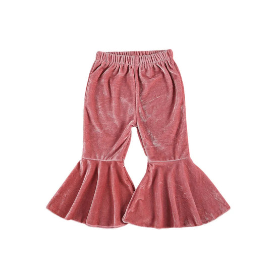 Velvet Bell Pants - Light Pink