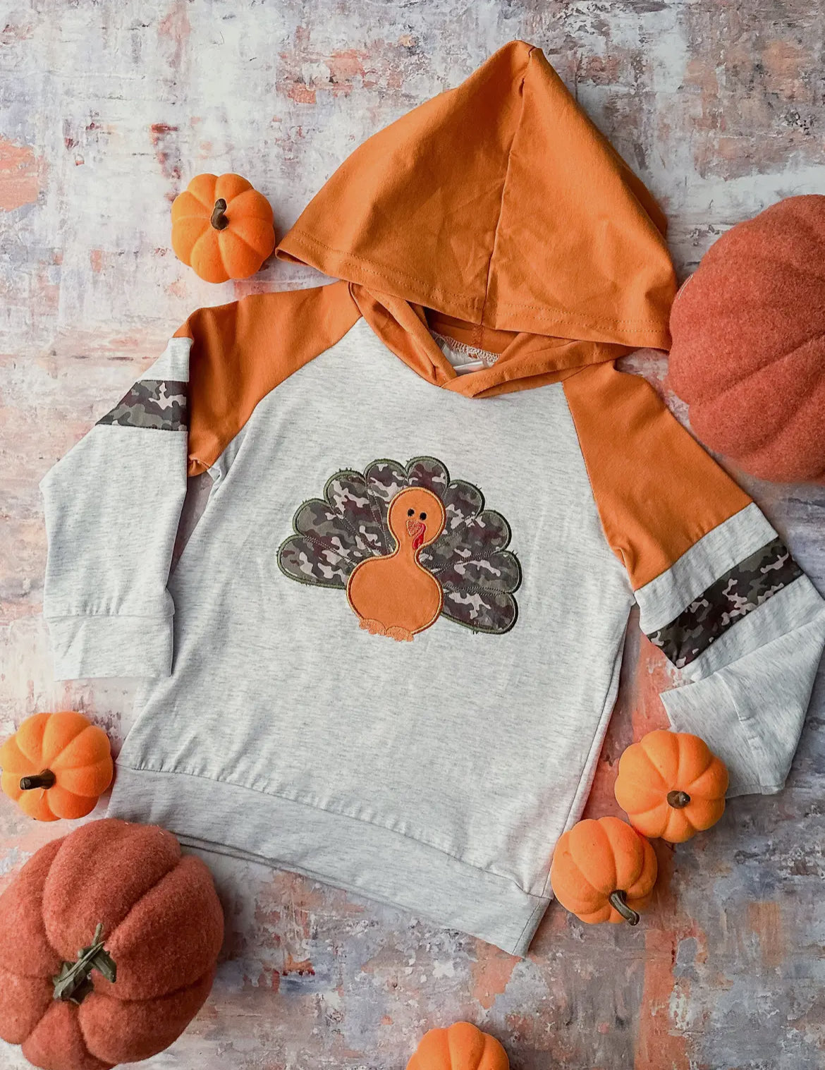 Appliqued Camo Turkey Hoodie