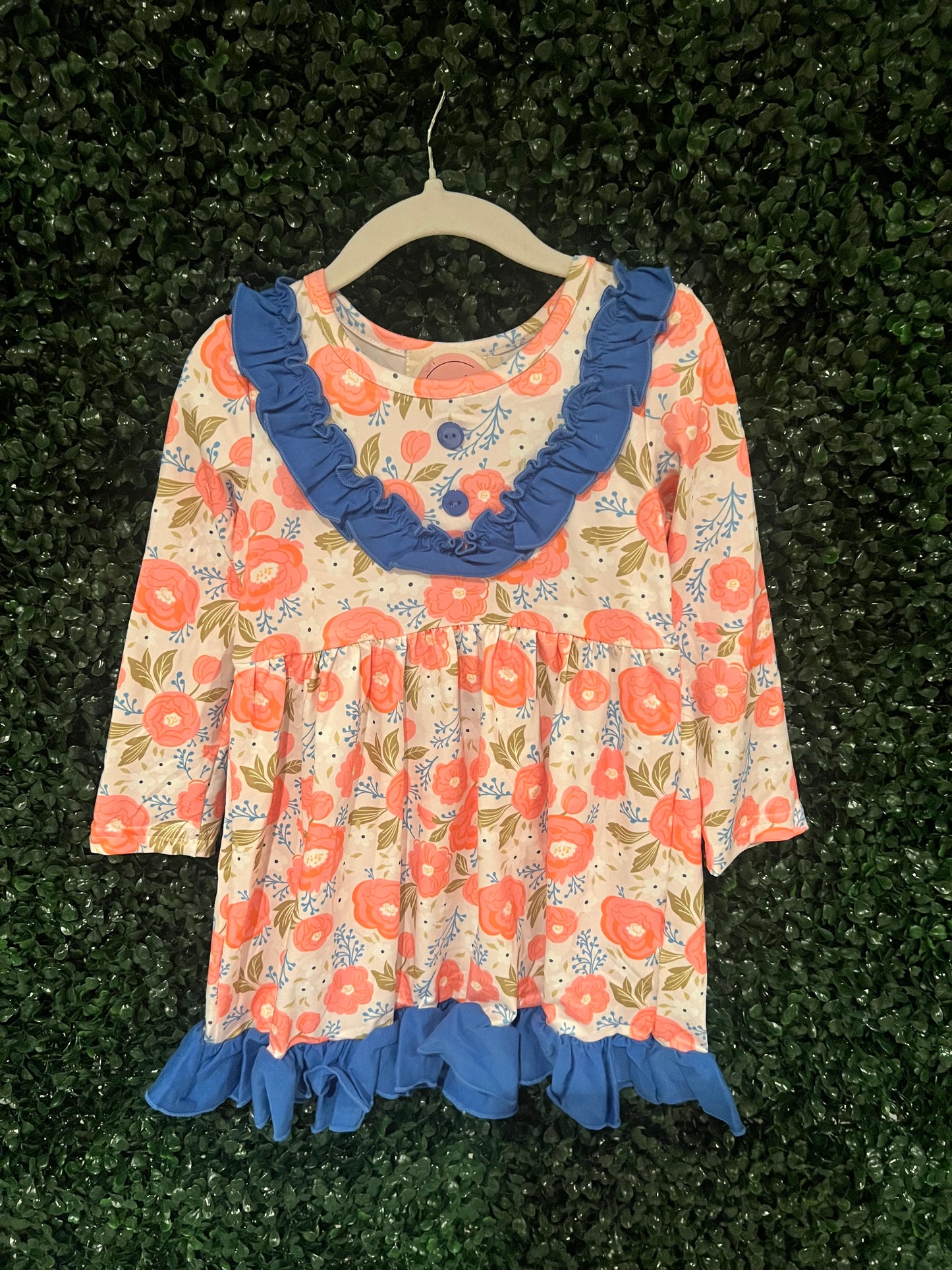 Coral/Blue Swing Dress