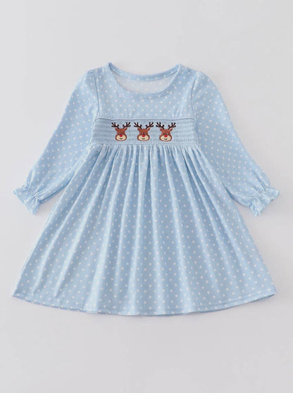 Reindeer Smocked Dress