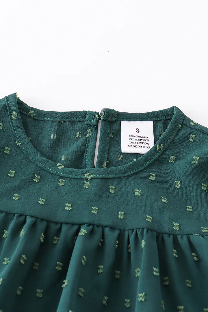 Forest Green Tiered Dress