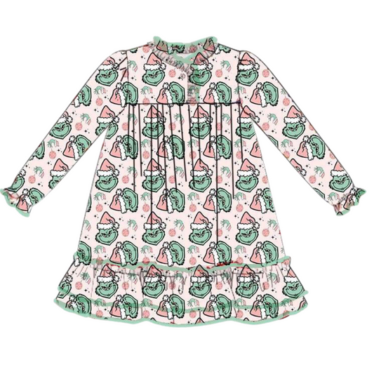 Grinch Tree Christmas Gown Dress