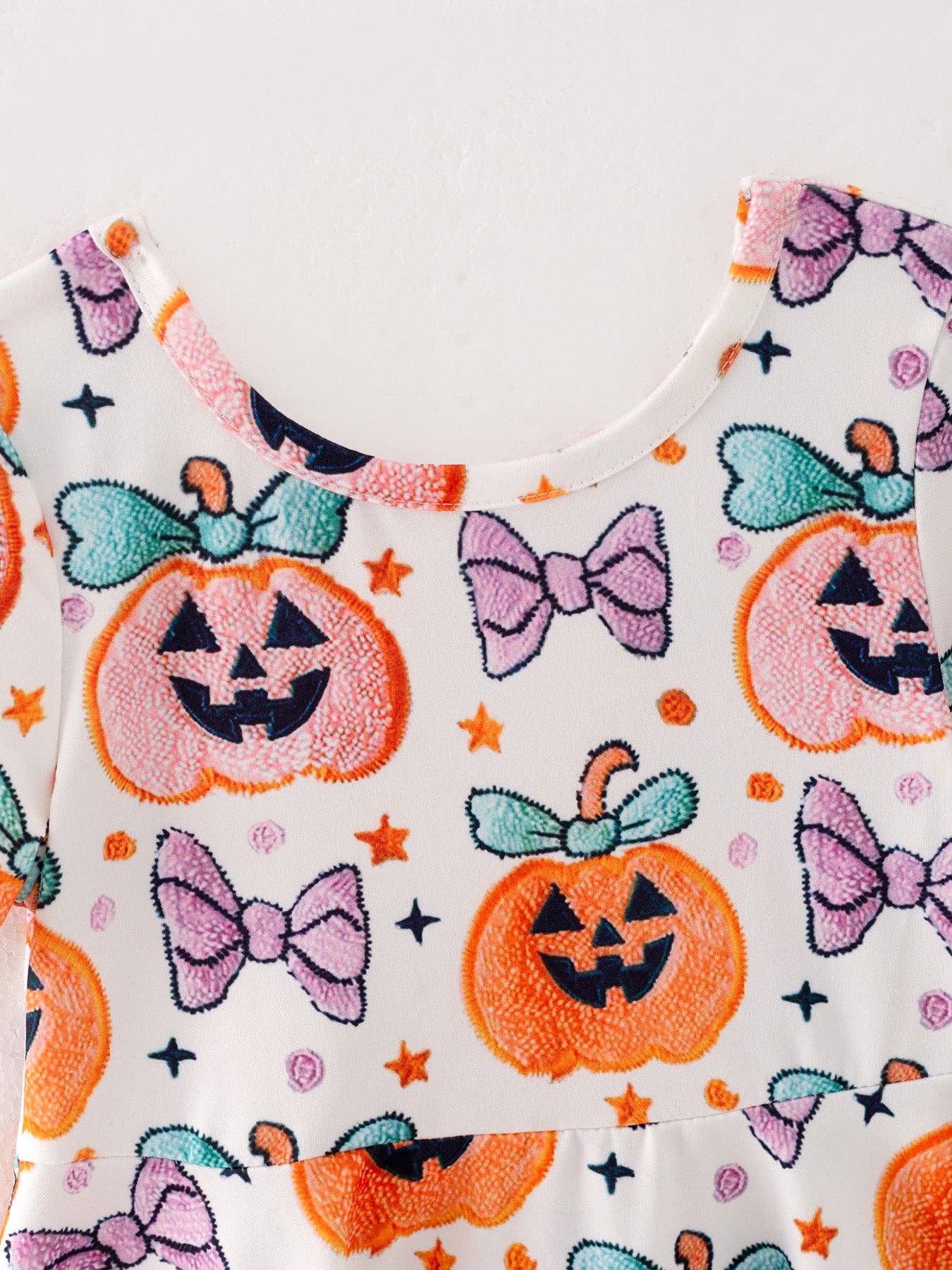 Pumpkin Bow Print Dress