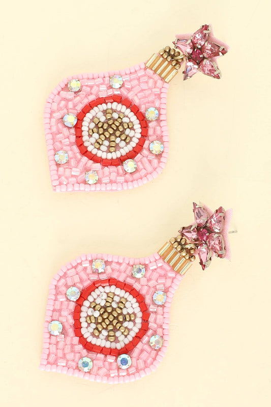 Christmas Ornament  Globe Earrings