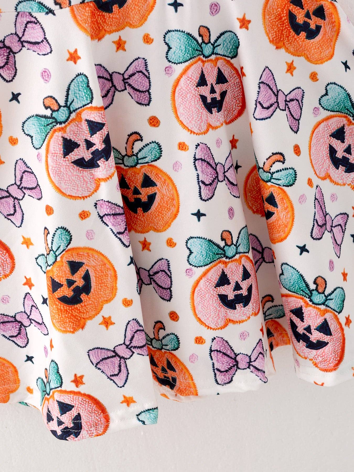 Pumpkin Bow Print Dress