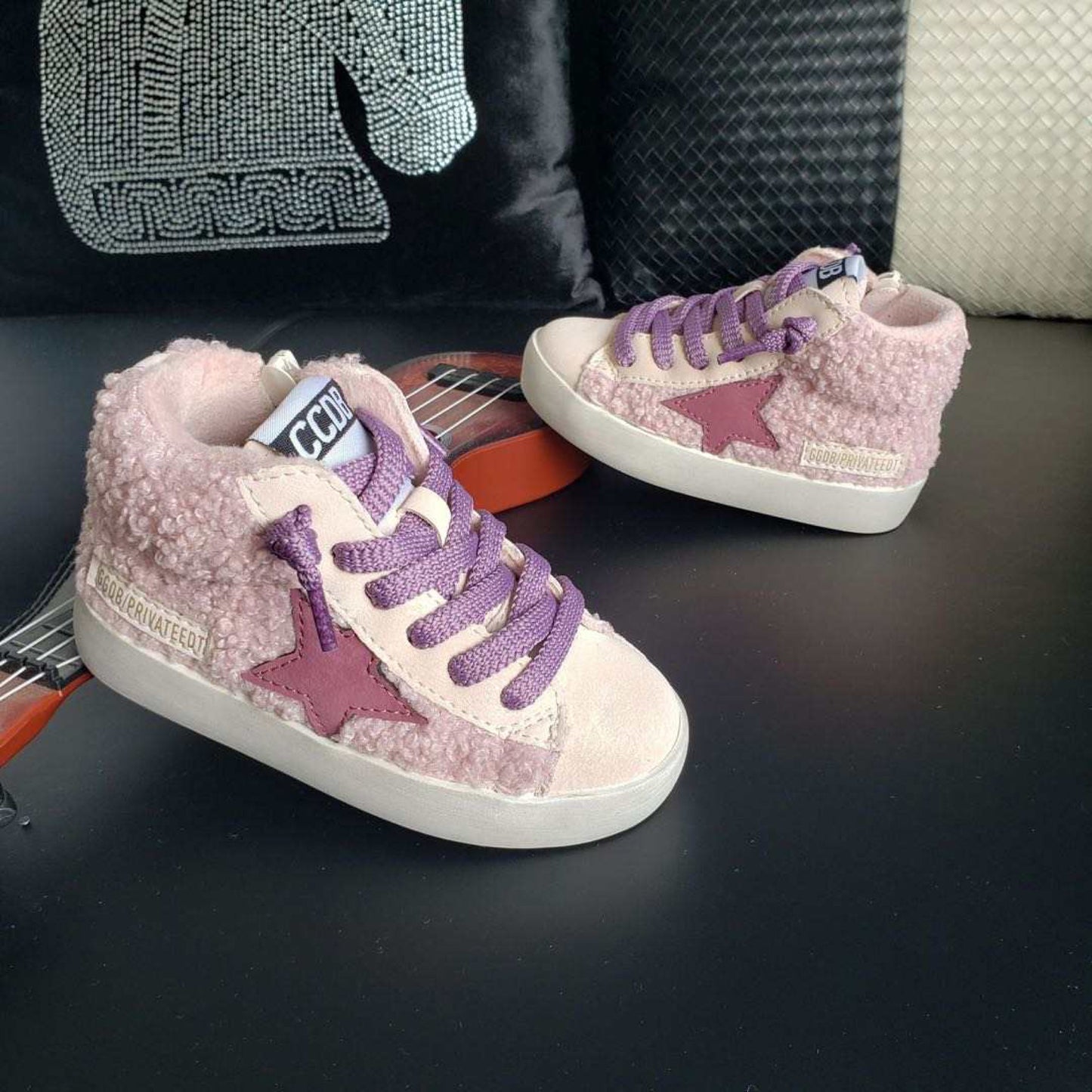 Toddler Shoes - Pink Sherpa