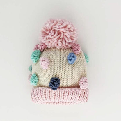 Rainbow Knit Beanie Hat