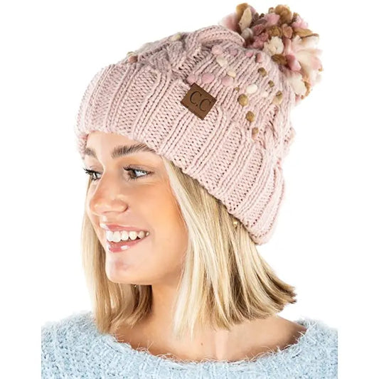 Pom Hat - Rose Detail