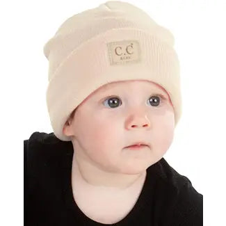 Baby Suede Patch Beanie