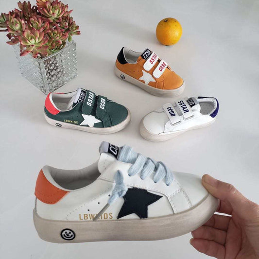 Toddler Shoes - White/Orange/Black