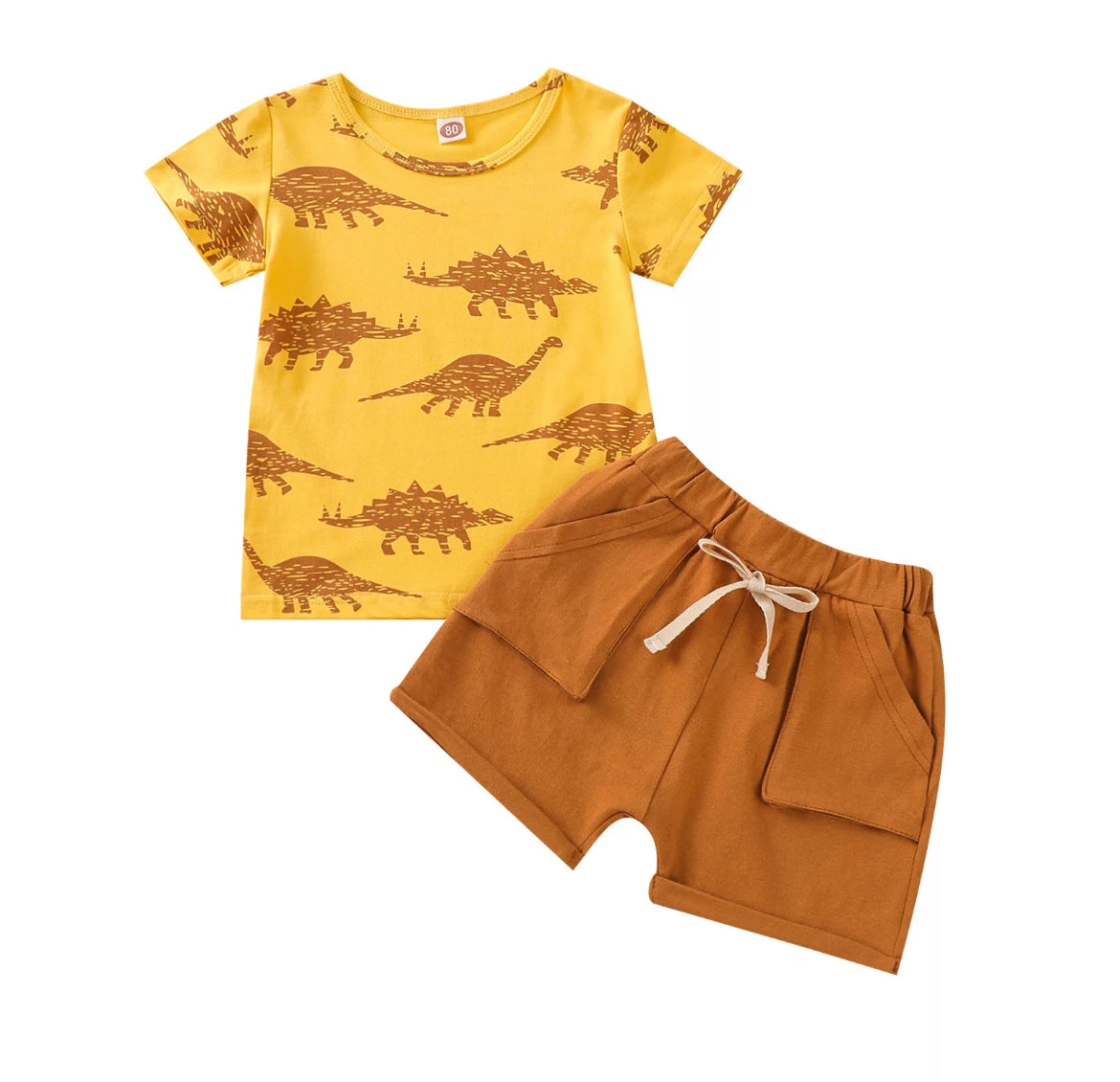Yellow/ Orange Dino Set