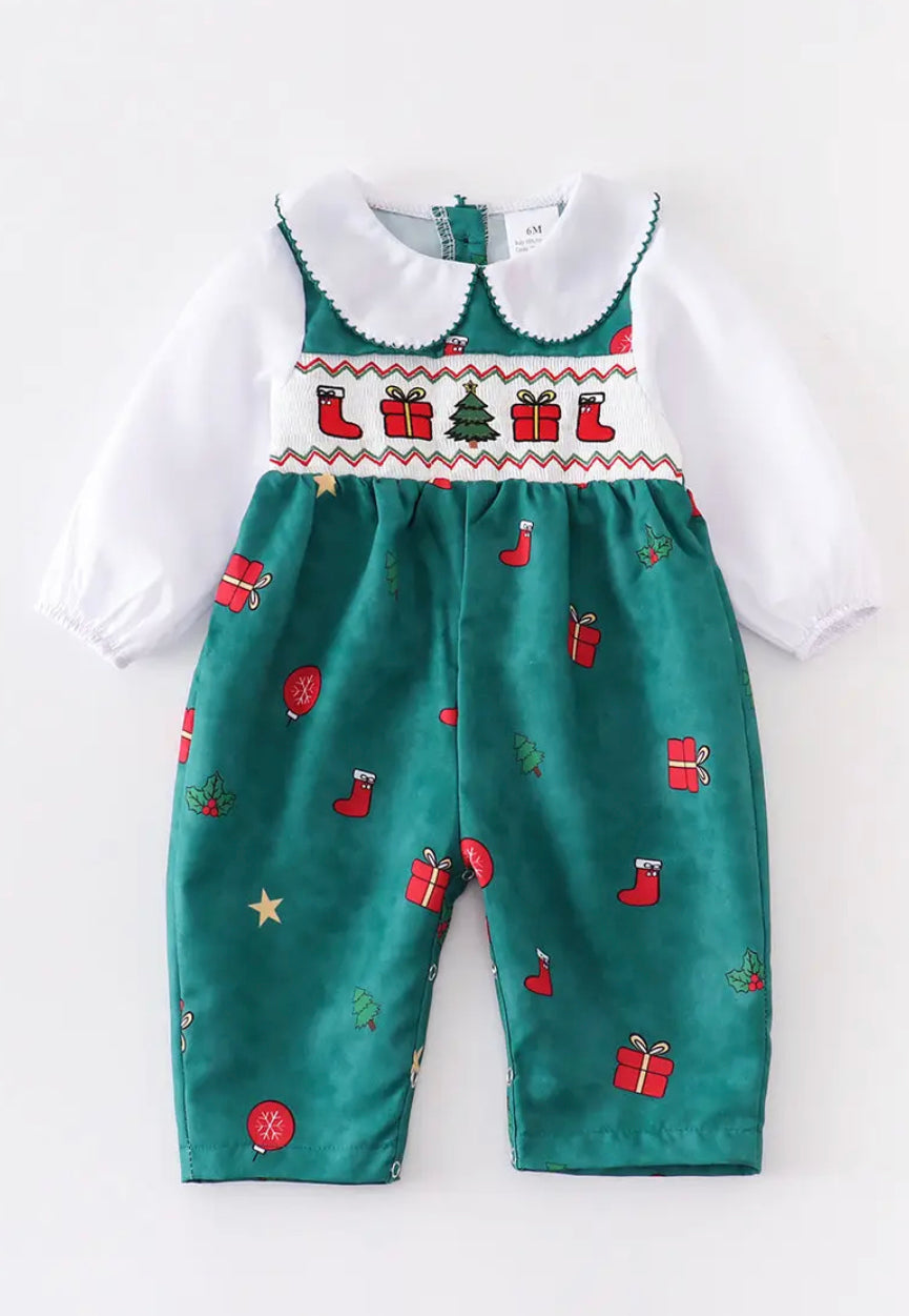 Christmas Gifts Collar Romper