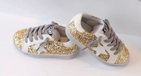 Toddler Shoes - Gold Glitter