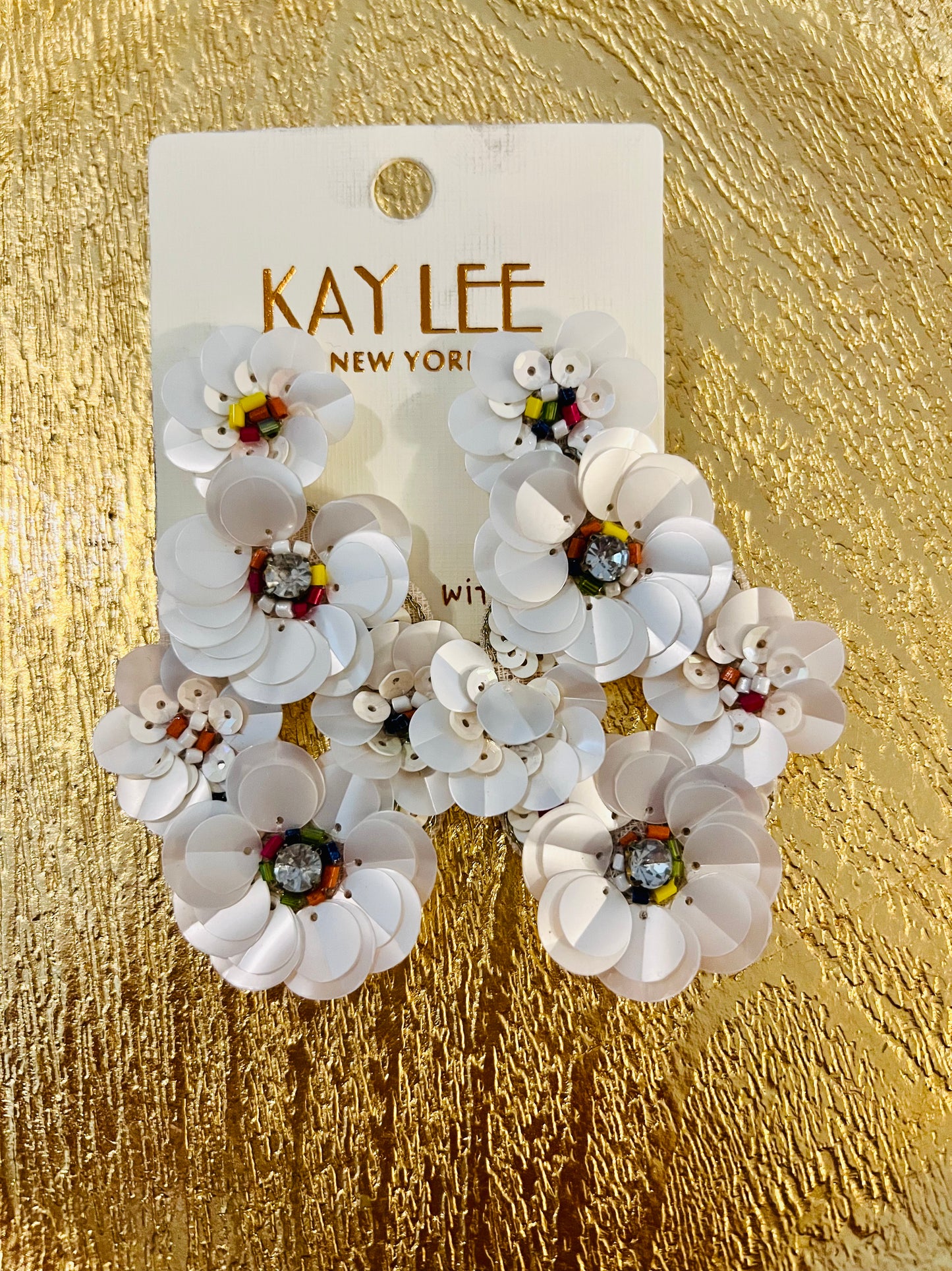 Floral Sequined Earrings