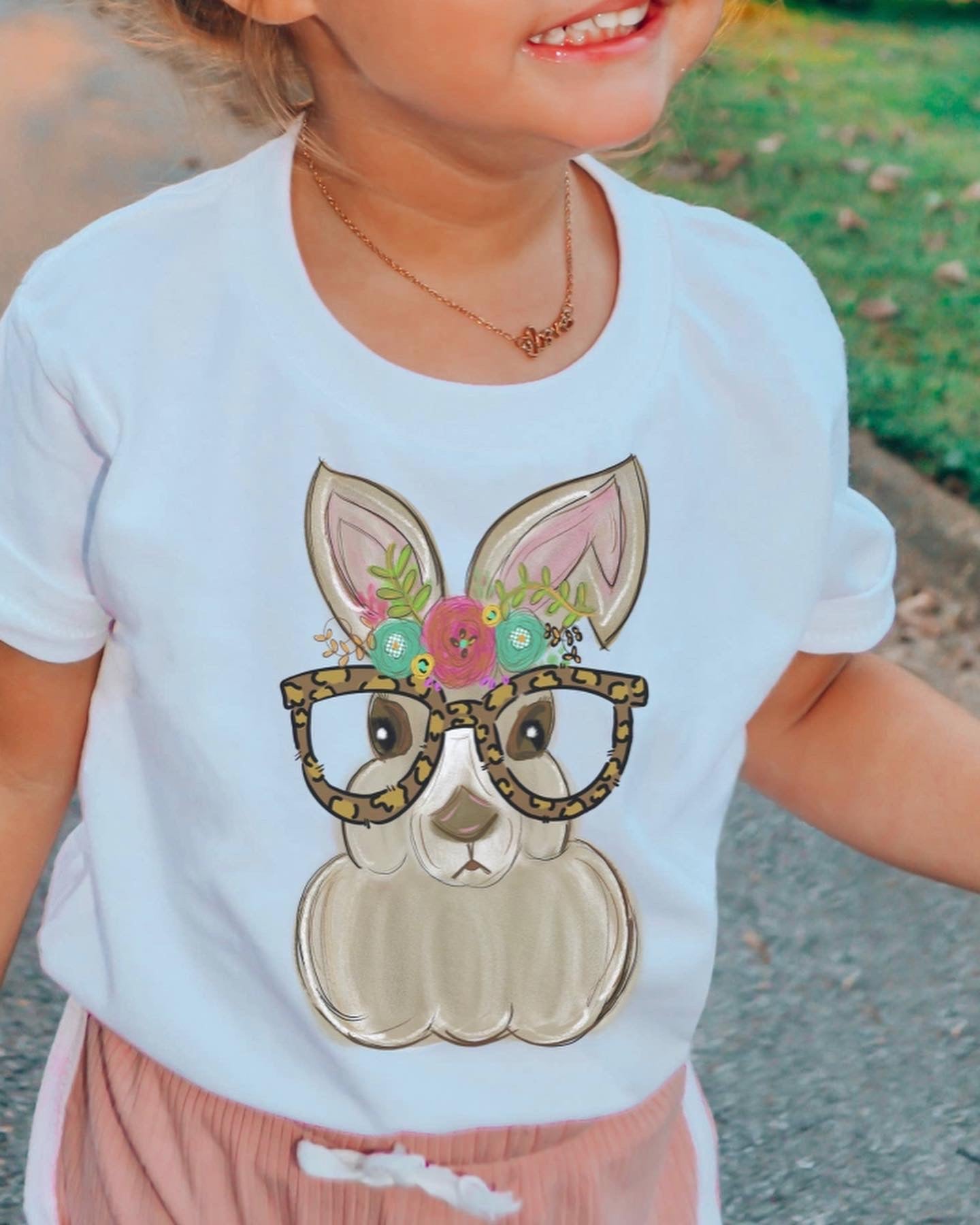 Hipster Easter Bunny With Glasses Toddler Tee