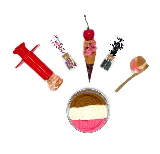 Ice Cream Play Dough Kit  Neapolitan, Scented