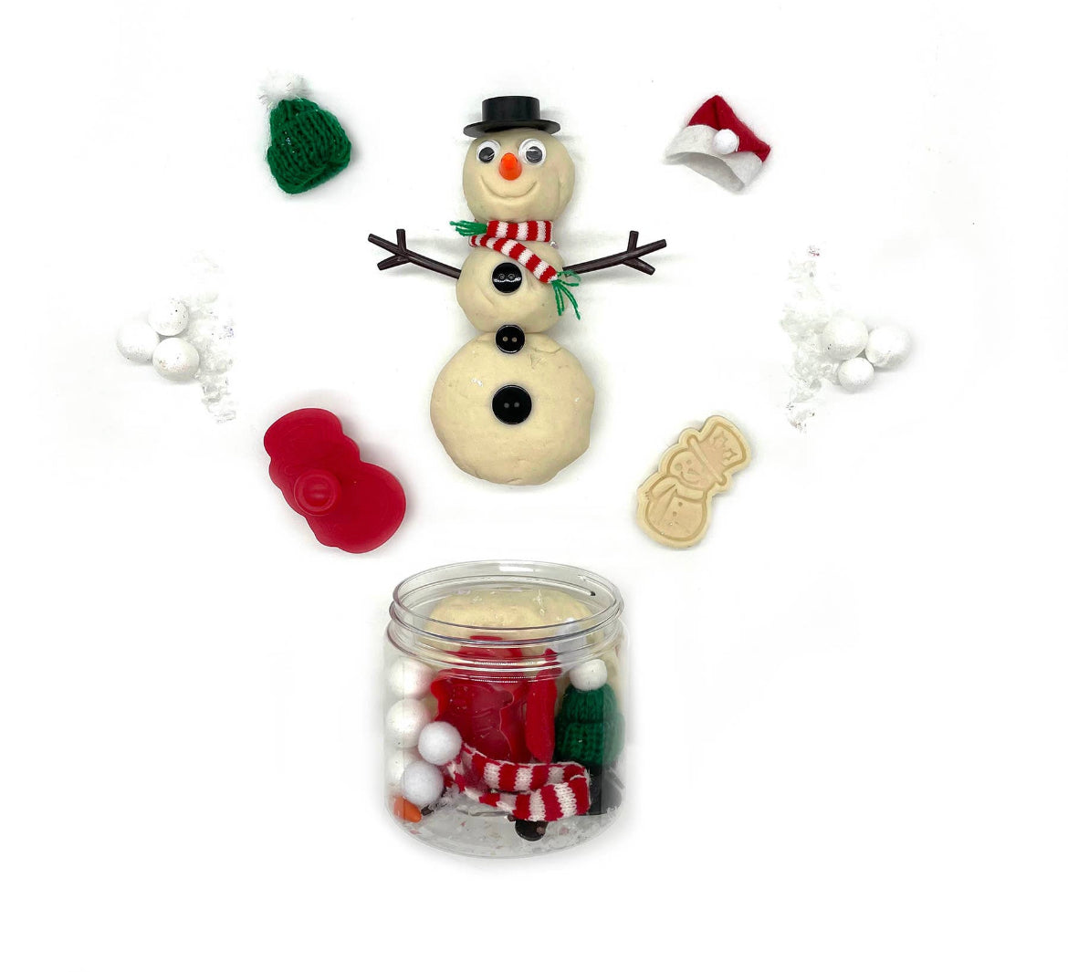 Build a Snowman Play Dough-To-Go Kit